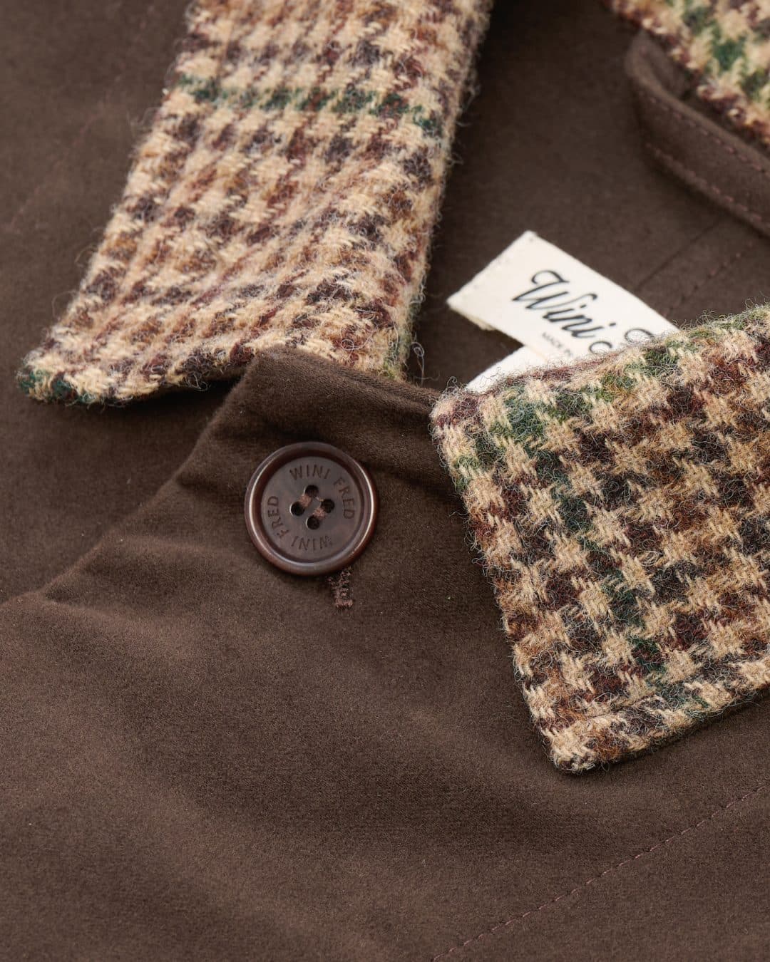 Earl jacket, tweed collar and label