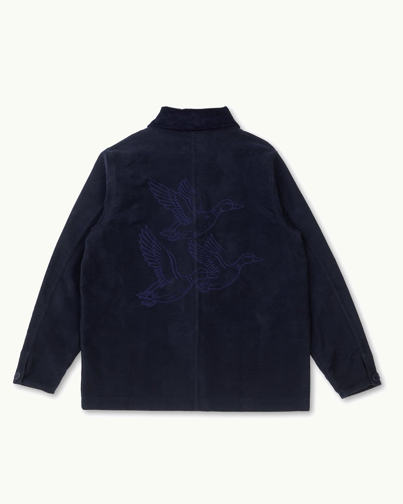 Mallard with ducks embroidery, flat